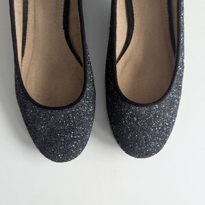 Glittery Sparkle Black Baby Heels